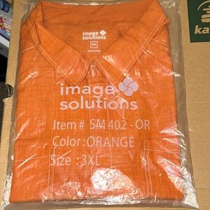 Men's Orange Casual Button Down Shirt